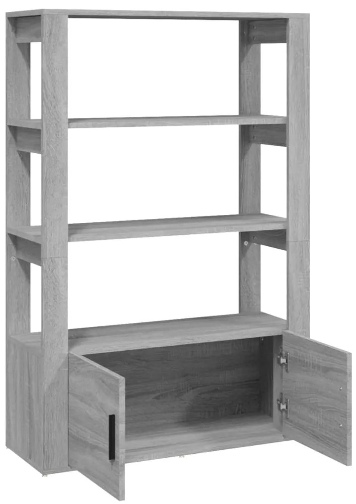 vidaXL Ντουλάπι Γκρι Sonoma 80x30x119,5 εκ. από Επεξεργασμένο Ξύλο