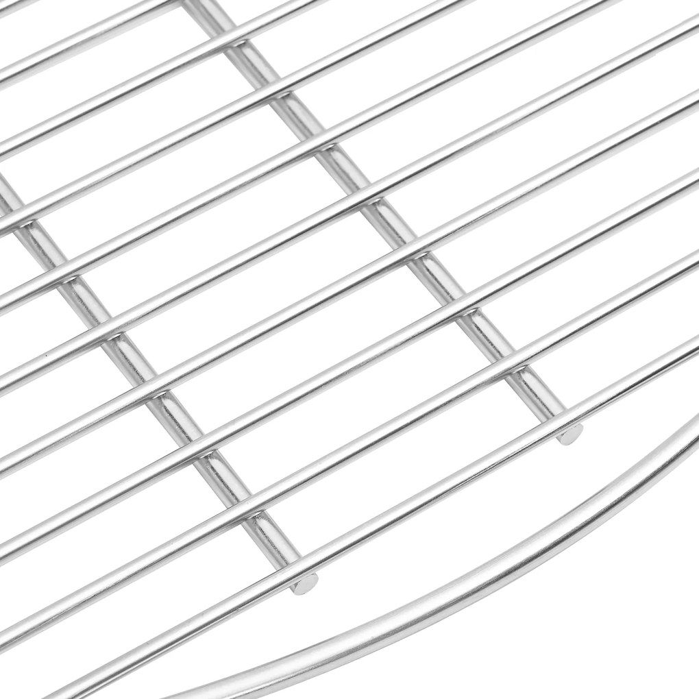 vidaXL Σχάρα μπάρμπεκιου Ασημί 60 x 60 cm Ανοξείδωτο ατσάλι