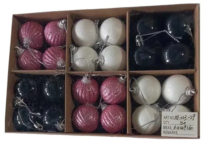 Σετ Χριστουγεννιάτικες μπάλες - 4cm - 24pcs - 023292-023292