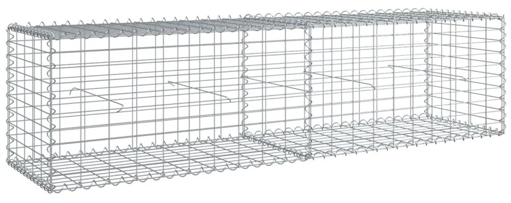 vidaXL Συρματοκιβώτιο με Κάλυμμα 200x50x50 εκ. από Γαλβανισμένο Χάλυβα