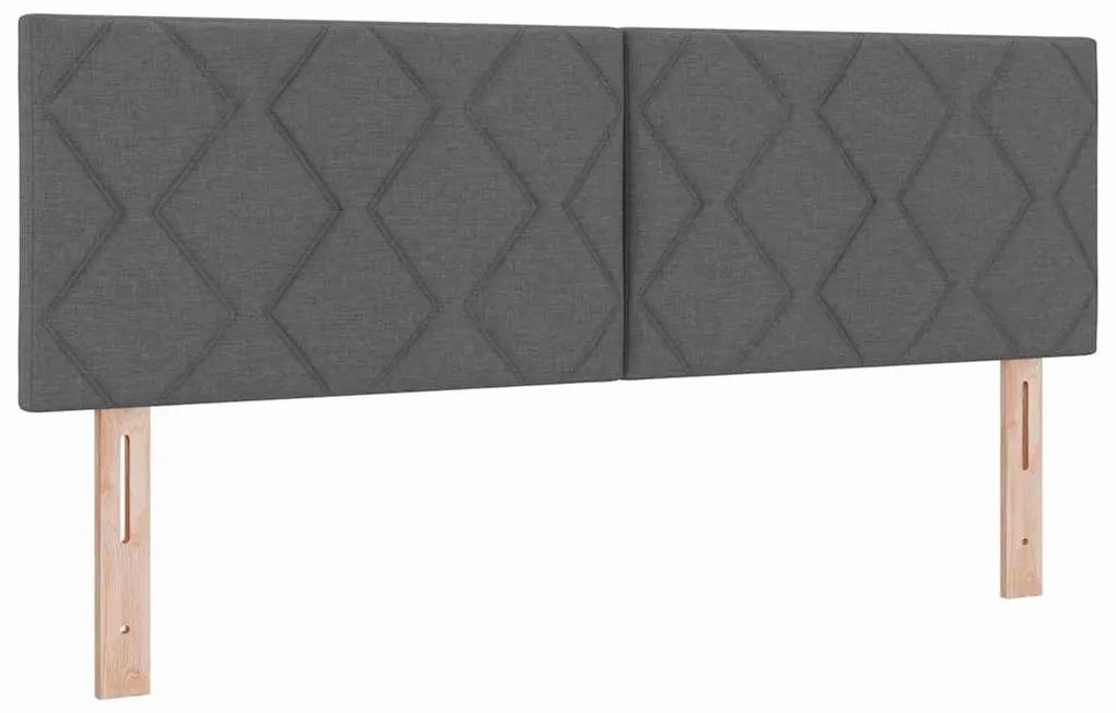 vidaXL Υφασμάτινο Κεφαλάρι Geometric Σκούρο Γκρι 160 cm ύφασμα