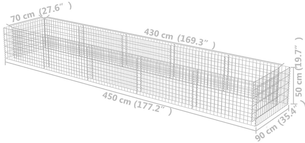 ΣΥΡΜΑΤΟΚΙΒΩΤΙΟ-ΓΛΑΣΤΡΑ ΥΠΕΡΥΨΩΜΕΝΗ 450X90X50 ΕΚ. ΓΑΛΒ. ΧΑΛΥΒΑΣ 143553