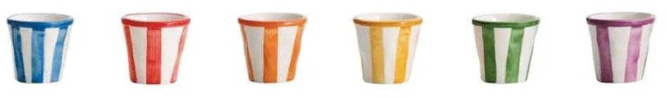 Φλυτζάνια Καφέ Righe (Σετ 6Τμχ) RIG0099 70ml Multi Zafferano Ceramic