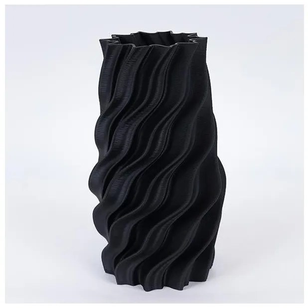 Βάζο Πορσελάνινο 3d Μαύρο 16x15x30cm 752-21101 Estheti-752-21101-Μαύρο 752-21101