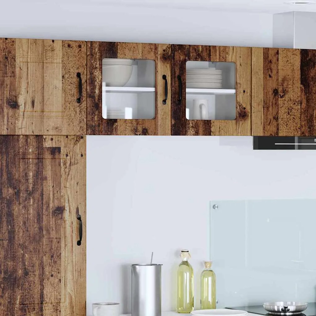 vidaXL Κρεμαστό ντουλάπι κουζίνας με ράφι Παλιό Ξύλο 40 x 31 x 40 εκ.