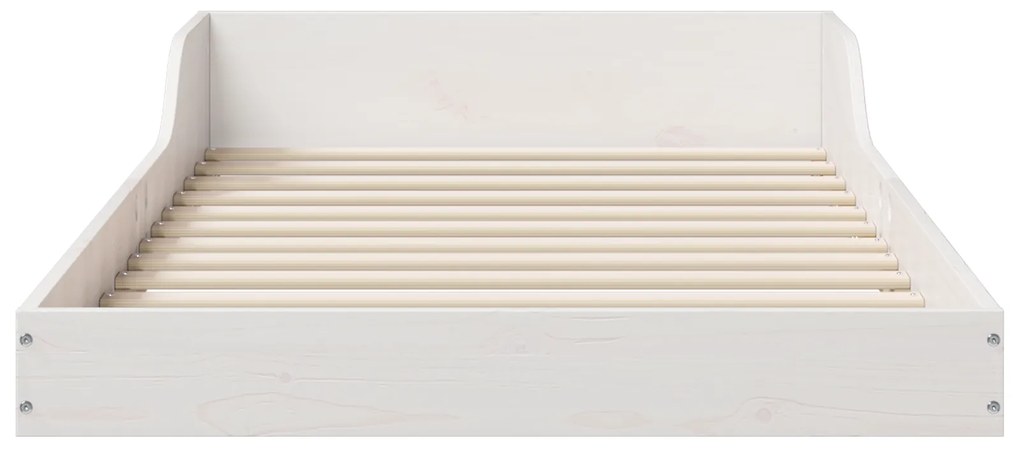 vidaXL Σκελετός Κρεβατιού Λευκό 90 x 200 cm Μασίφ ξύλο πεύκου