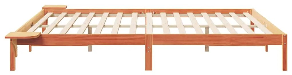 vidaXL Κρεβατοκάμαρα με Πλαϊνά Τραπέζια Κερωτό καφέ 180 x 210 cm