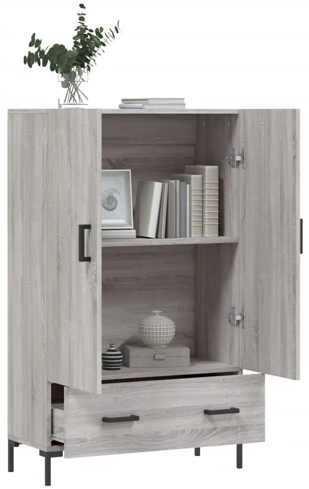 vidaXL Ντουλάπα Γκρι Sonoma 69,5 x 31 x 115 εκ. από Επεξεργασμένο Ξύλο