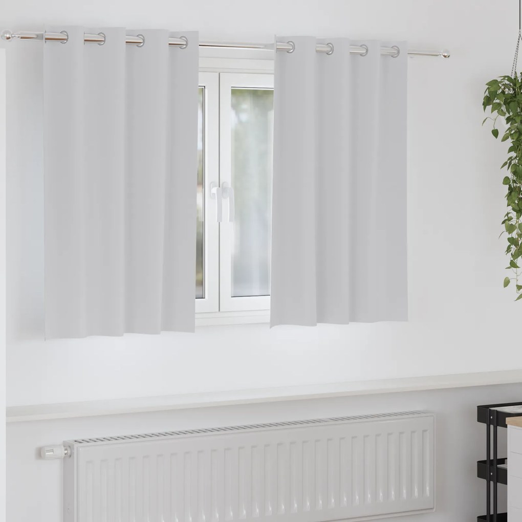 vidaXL Κουρτίνες 2 pcs Ανοιχτό Γκρι 140 x 140 cm Πολυεστέρας