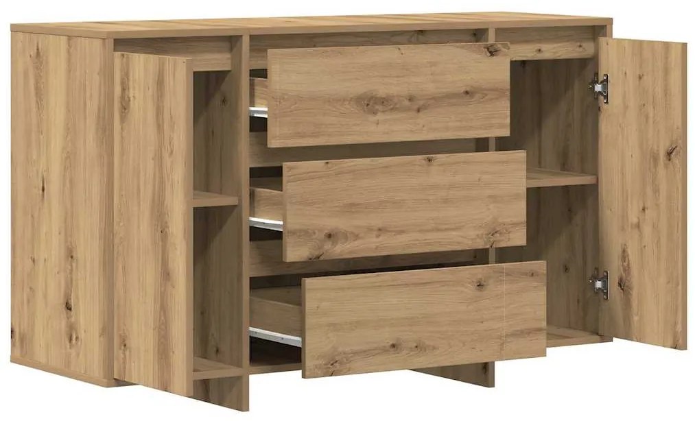 vidaXL Πλαϊνό γραφείο με συρτάρι artisan δρυς 120 x 41 x 75 εκ.