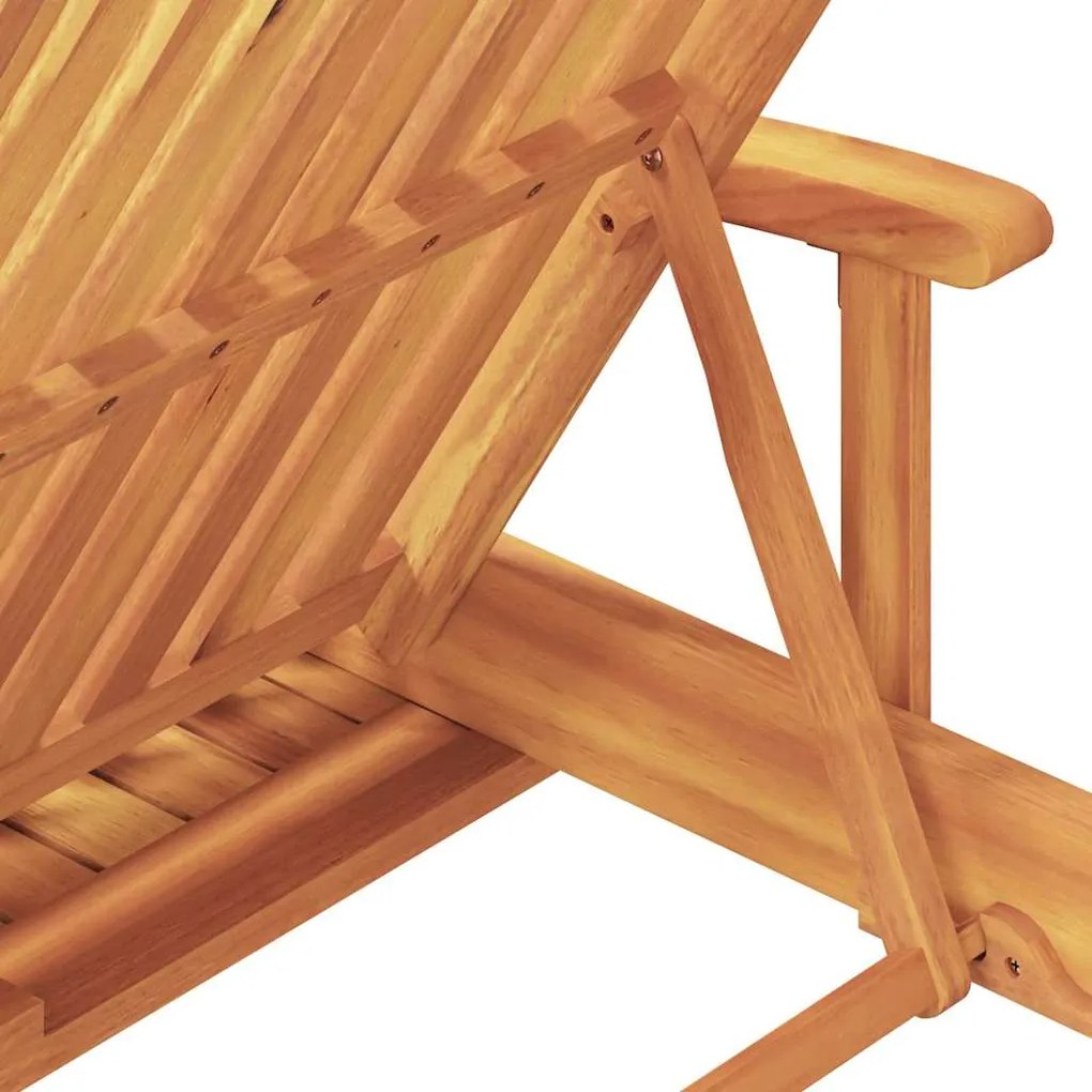 vidaXL Ξαπλώστρα 2 pcs Taupe 200 x 67 x 84εκ Μασίφ ξύλο ακακίας