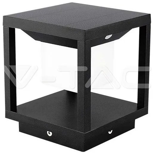 LED ηλιακό φωτιστικό κήπου 2W IP65 Θερμό λευκό 3000K με μαύρο VTAC-6805-Μαύρο 6805