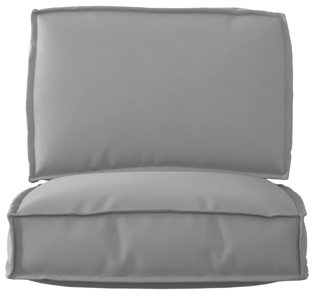 vidaXL Σετ Μαξιλαριών Πάγου 2 pcs Γκρι 60 x 60 x 12 cm Ύφασμα Oxford