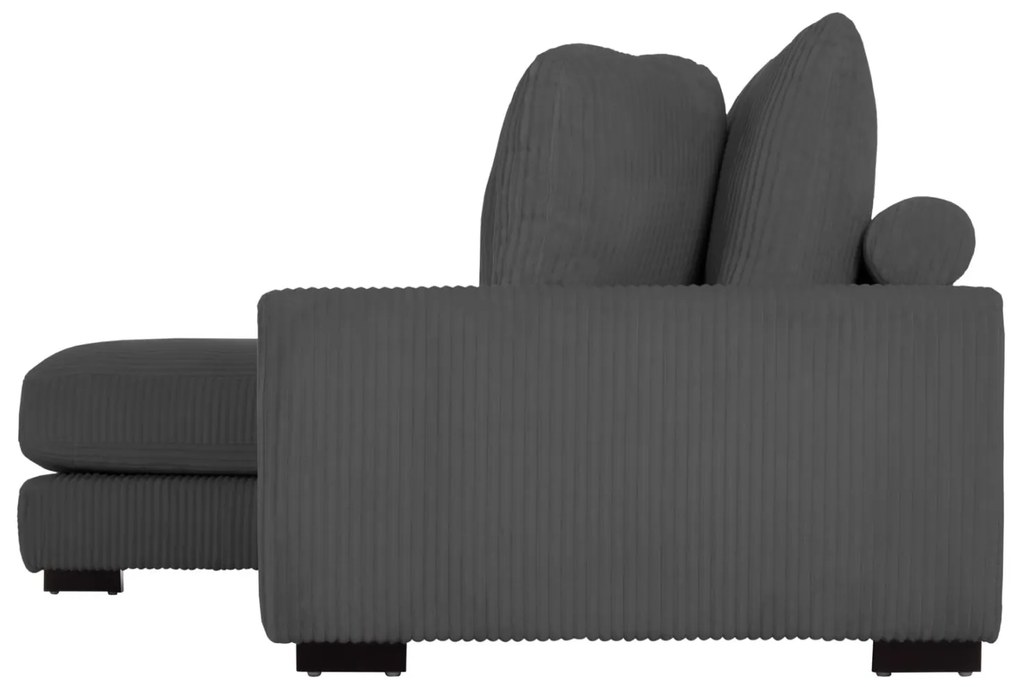 Γωνιακός Καναπές CRANFIELD Αριστερή γωνία Γκρί Ριγέ ύφασμα 313x169x80Υεκ. 313x169x80 εκ.