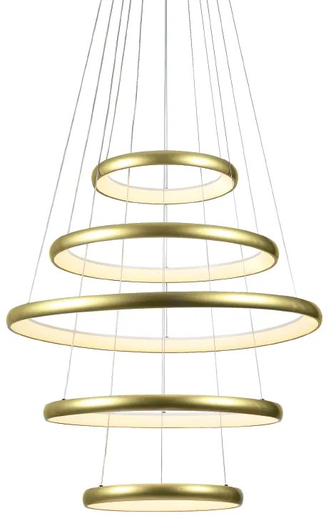 ΚΡΕΜΑΣΤΟ Φ/Σ LED 80W 6400LM CCT IP20 ΧΡΥΣΟ ΜΕΤΑΛΛΙΚΟ + ΑΚΡΥΛΙΚΟ ACA HM23LEDP5GDCCT