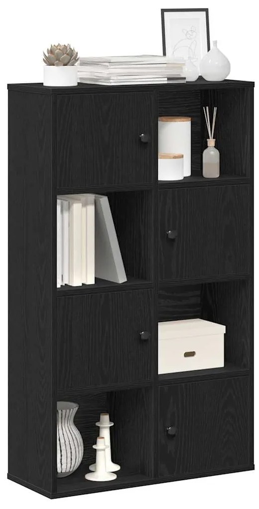 vidaXL Βιβλιοθήκη Μαύρη Δρυς 60x24x101,5 εκ. Κατασκευασμένο ξύλο