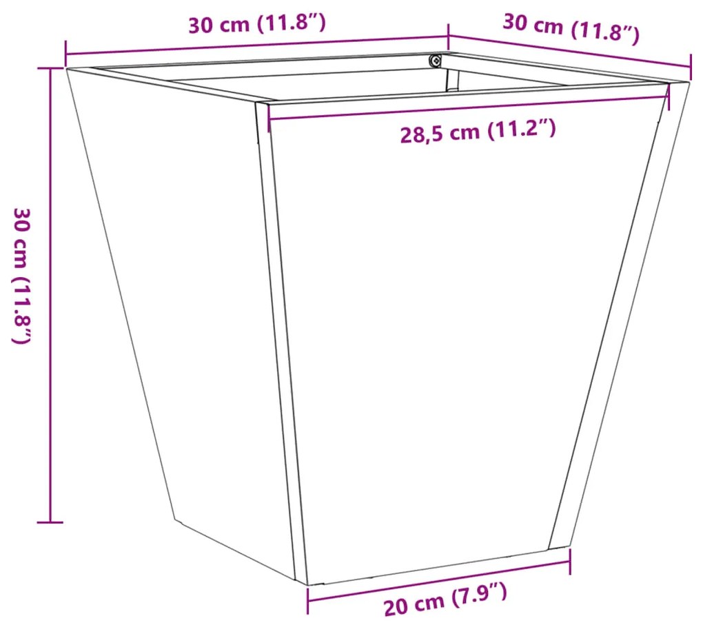 ΖΑΡΝΤΙΝΙΕΡΑ ΚΗΠΟΥ ΑΝΘΡΑΚΙ 30X30X30 ΕΚ. ΑΠΟ ΑΤΣΑΛΙ 851042