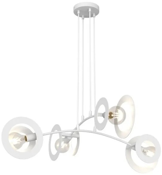 Κρεμαστό Φωτιστικό Οροφής 4xE27 Φ89cm Euforia Emibig -1414/4-Λευκό 1414/4