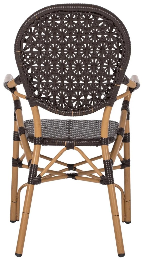 ΠΟΛΥΘΡΟΝΑ ΑΛΟΥΜΙΝΙΟΥ BAMBOO LOOK ΚΑΦΕ ΚΑΙ ΚΑΦΕ PE RATTAN  56x62x95Yεκ.