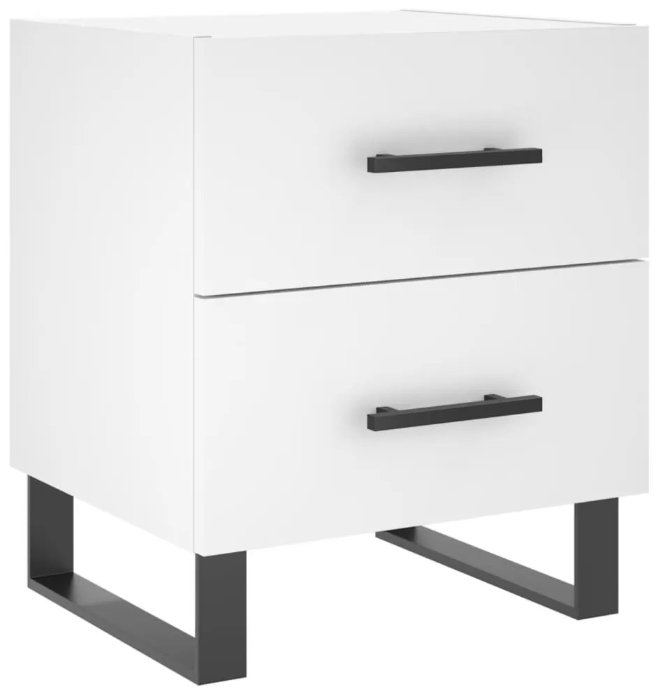 vidaXL Κομοδίνο Λευκό 40 x 35 x 47,5 εκ. από Επεξεργασμένο Ξύλο