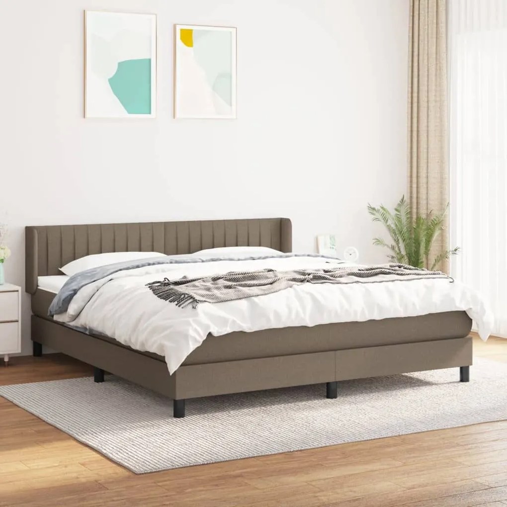 ΚΡΕΒΑΤΙ BOXSPRING ΜΕ ΣΤΡΩΜΑ TAUPE 180X200 ΕΚ. ΥΦΑΣΜΑΤΙΝΟ 3129893