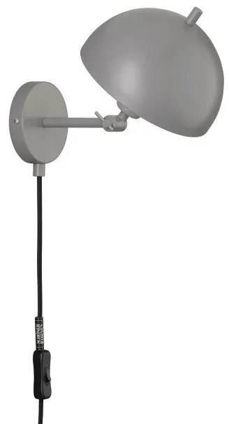 Απλίκα Φωτιστικό Τοίχου KIA Η25 Φ18 Fischer Honsel-830237-Γκρι 830237