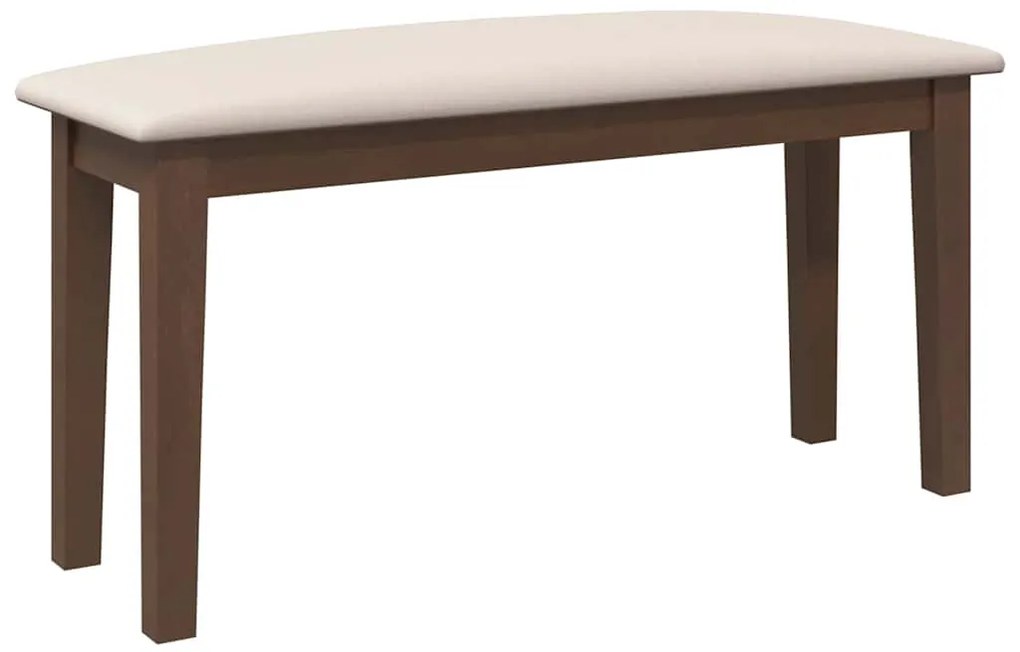 vidaXL Πάγκος  90 cm Καφέ μασίφ ξύλο καουτσούκ