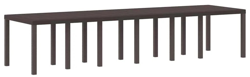 vidaXL Σέτ φαγητού για κήπο 15 pcs Καφέ Rattan Polt