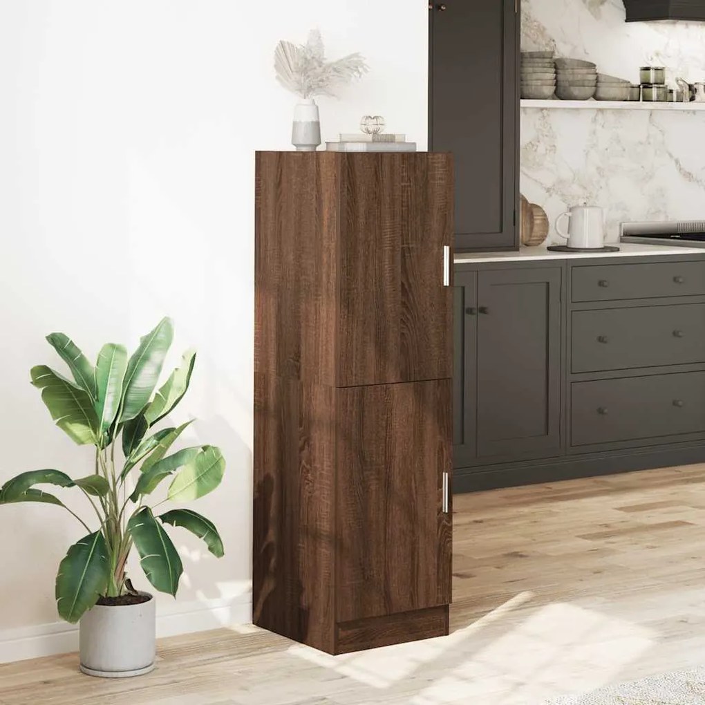 Ντουλάπι Κουζίνας Καφέ δρυς 38x41,5x131,5 εκ. Επεξεργ. Ξύλο - Καφέ