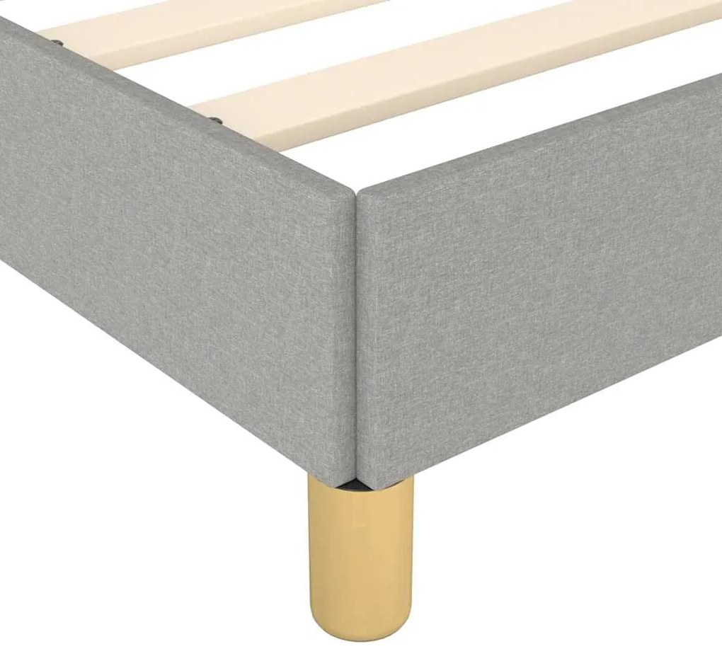 vidaXL Σκελετός Κρεβατιού Χωρίς Στρώμα Αν. Γκρι 90x190 εκ. Υφασμάτινο
