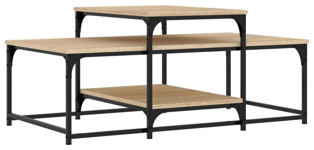 vidaXL Τραπεζάκι Σαλονιού Sonoma Δρυς 102 x 60 x 45 εκ. Επεξεργ. Ξύλο