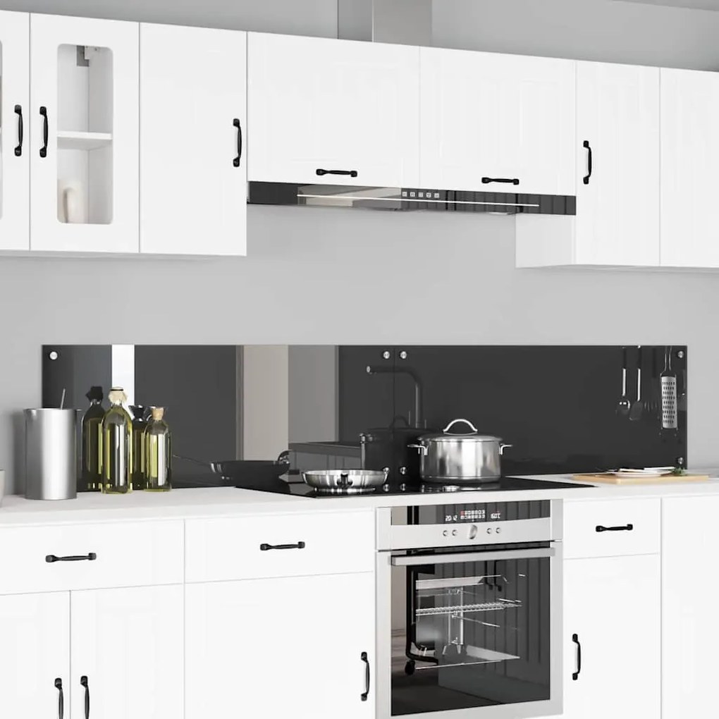 vidaXL Πίσω Πάνελ Κουζίνας 2 pcs Σκούρο Γκρι 110 x 40 cm