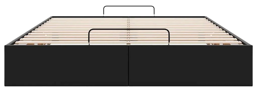 vidaXL Πλαίσιο κρεβατιού οθωμανικού κρεβατιού χωρίς στρώμα Μαύρο