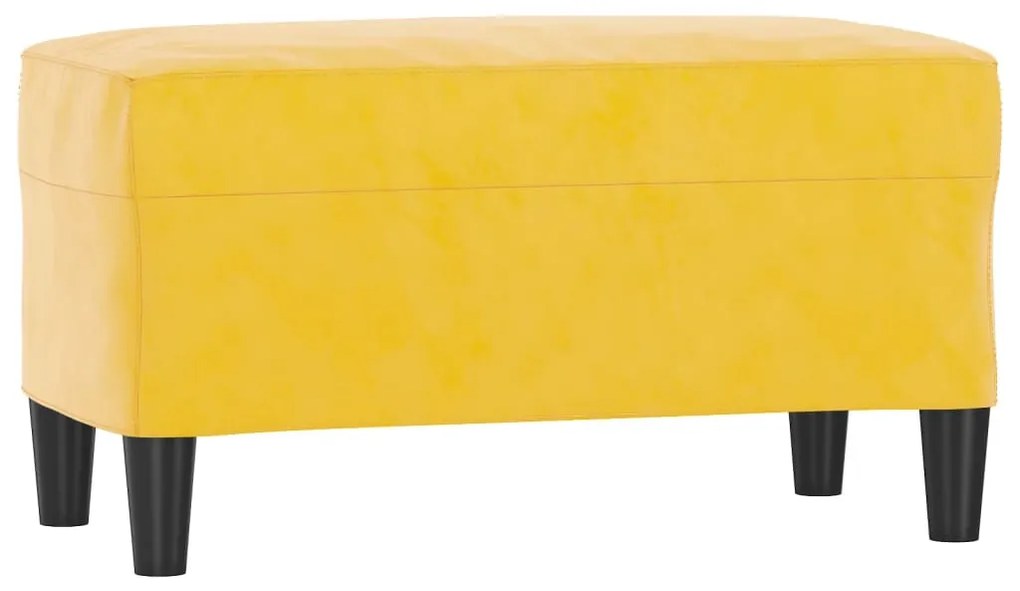 Πάγκος Κίτρινο 70 x 35 x 41 εκ. Βελούδινος 349403