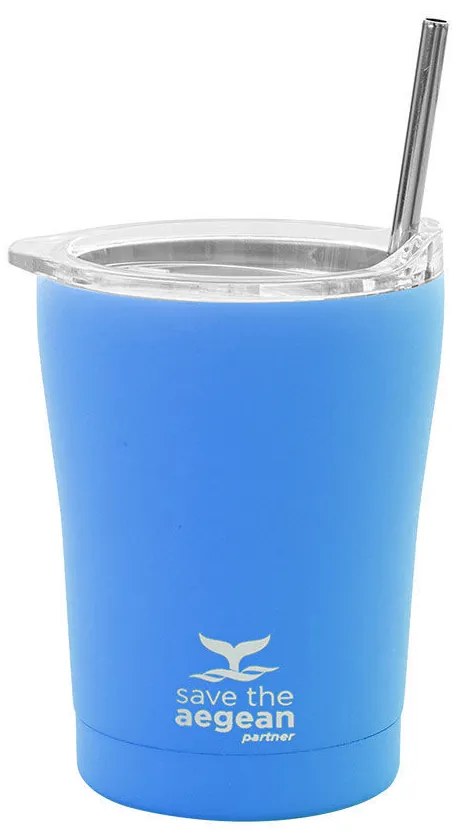 ESTIA ΘΕΡΜΟΣ COFFEE MUG SAVE THE AEGEAN 350ml OLYMPIC BLUE