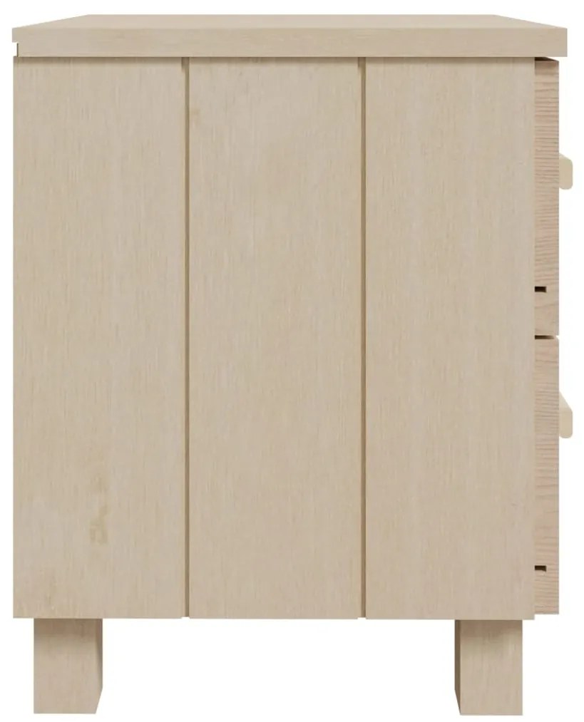 vidaXL Κομοδίνα HAMAR 2 Τεμ. Μελί 40x35x44,5 εκ. Μασίφ Ξύλο Πεύκου