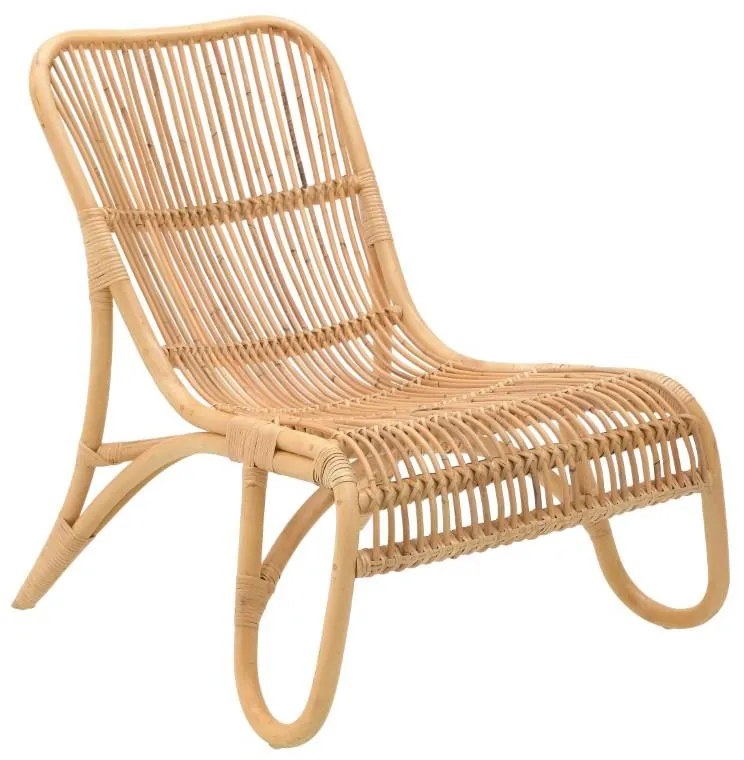 Σεζλονγκ Restiny Inart φυσικό rattan 65x85x84εκ 65x84x85 εκ.