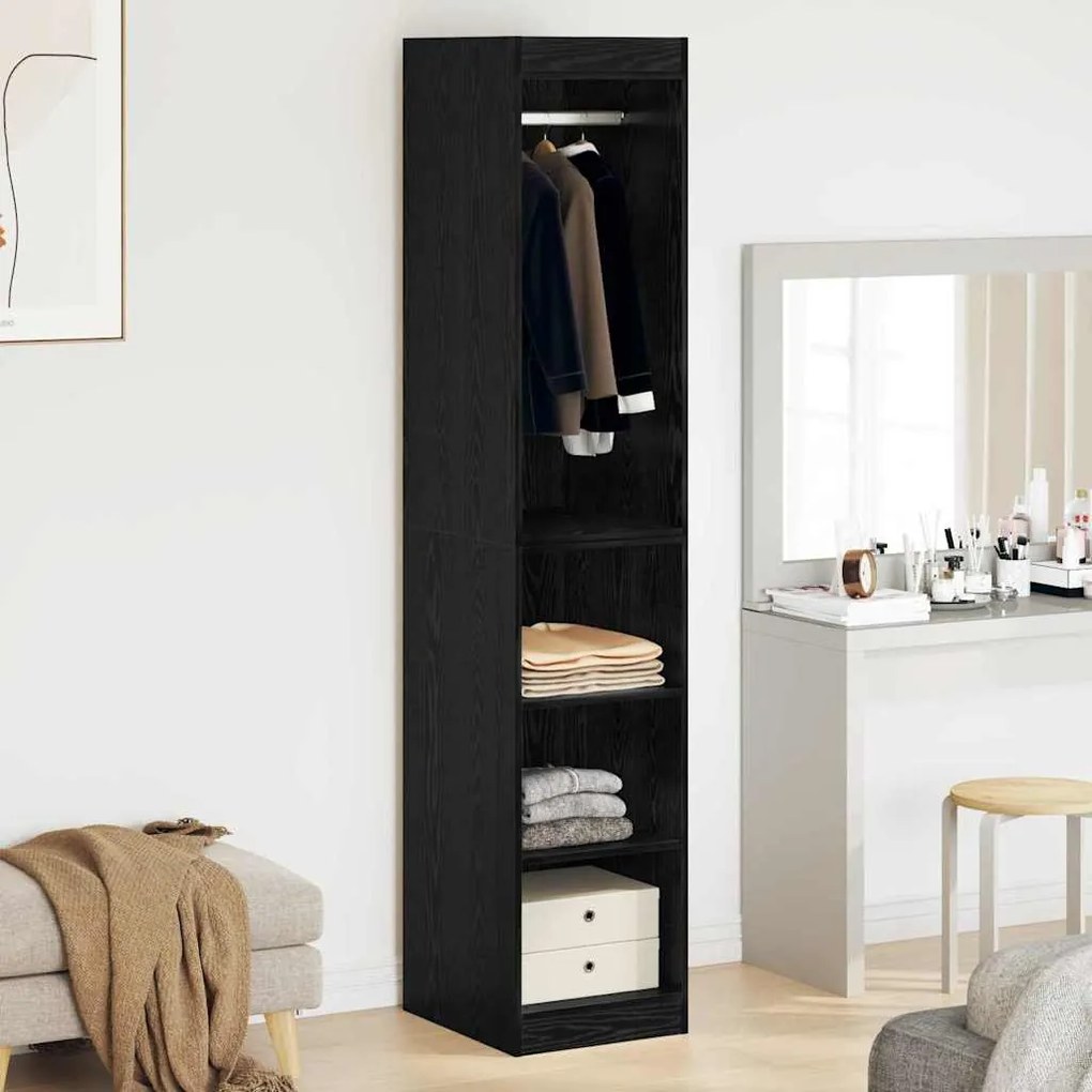 vidaXL Ντουλάπι με ράφι Μαύρη δρυς 41 x 48 x 102 εκ Επεξεργασμένο ξύλο
