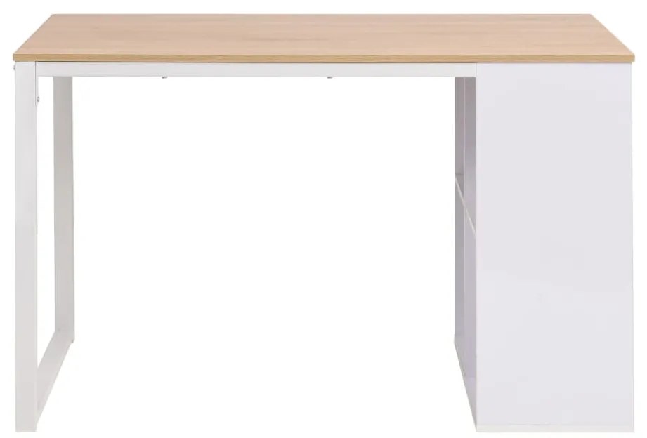 vidaXL Γραφείο Δρυς και Λευκό 120 x 60 x 75 εκ.