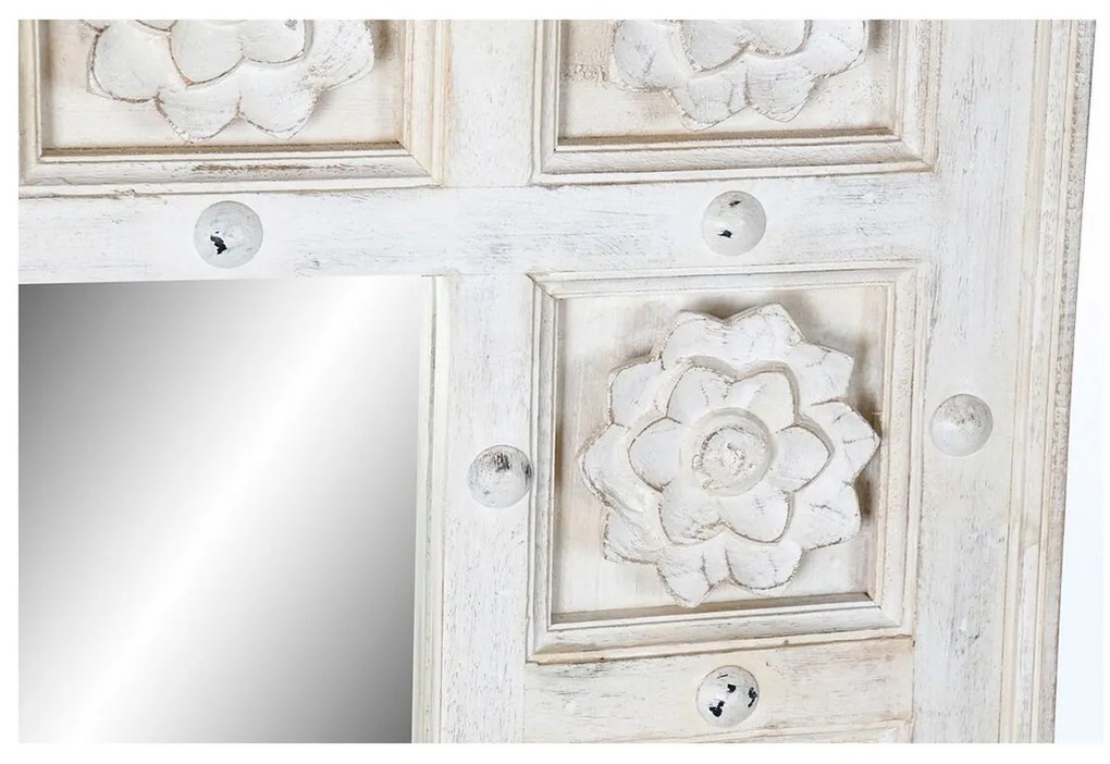 Τοίχο καθρέφτη DKD Home Decor Λευκό Ινδός Μαρινάτος 93,5 x 4,7 x 120,3 cm