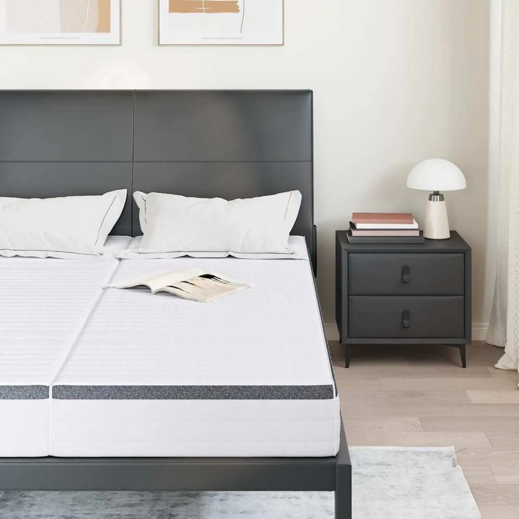 vidaXL Στρώμα 2 pcs Λευκό και Γκρι 80 x 200 cm Σαμπρέλα Bonell
