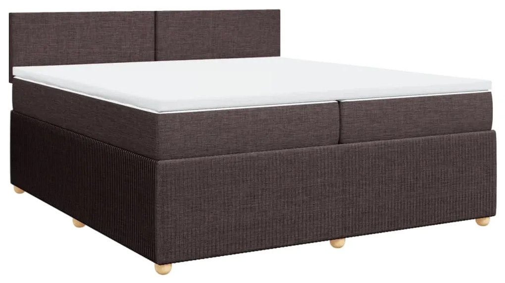 ΚΡΕΒΑΤΙ BOXSPRING ΜΕ ΣΤΡΩΜΑ ΣΚΟΥΡΟ ΚΑΦΕ 200X200 ΕΚ. ΥΦΑΣΜΑΤΙΝΟ 3287559