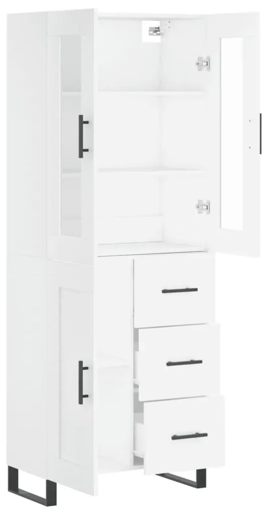 vidaXL Ντουλάπι Λευκό 69,5x34x180 εκ. από Επεξεργασμένο Ξύλο