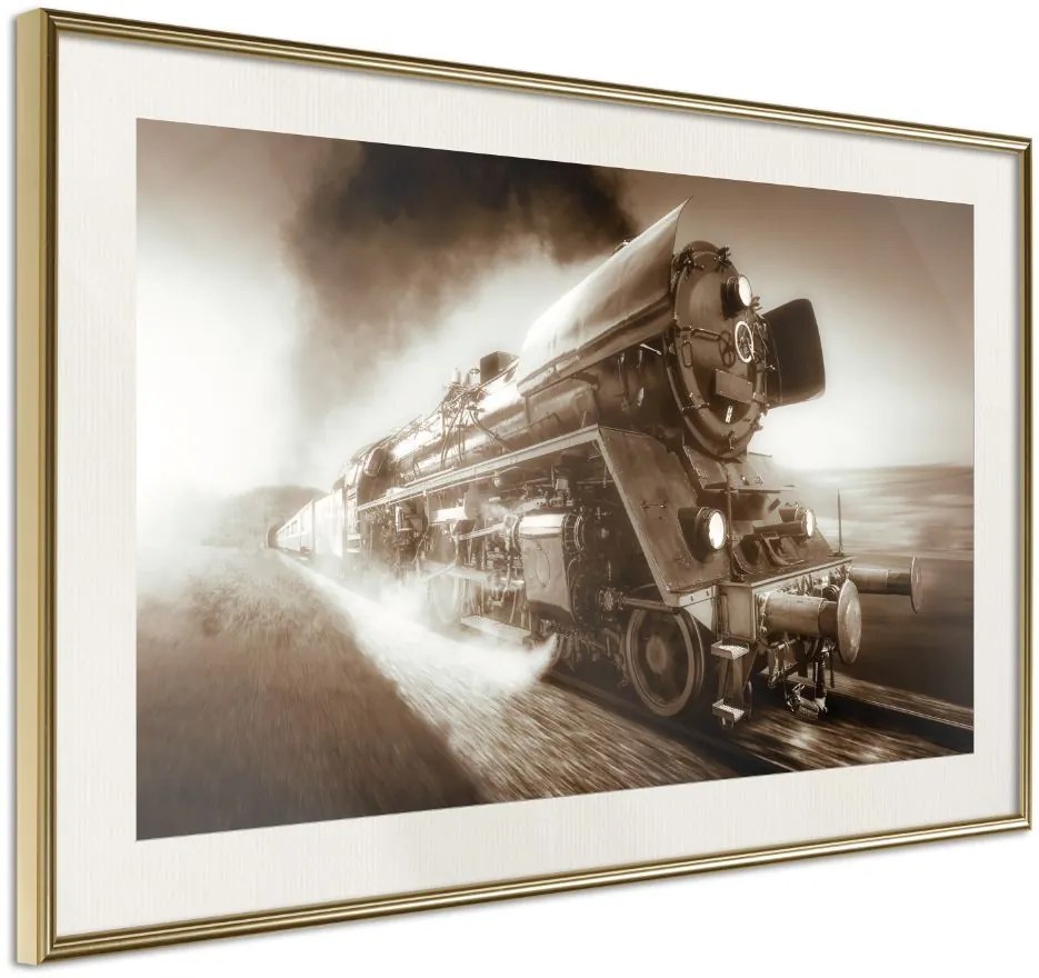 Αφίσα - Steam and Steel - 45x30 - Χρυσό - Με πασπαρτού