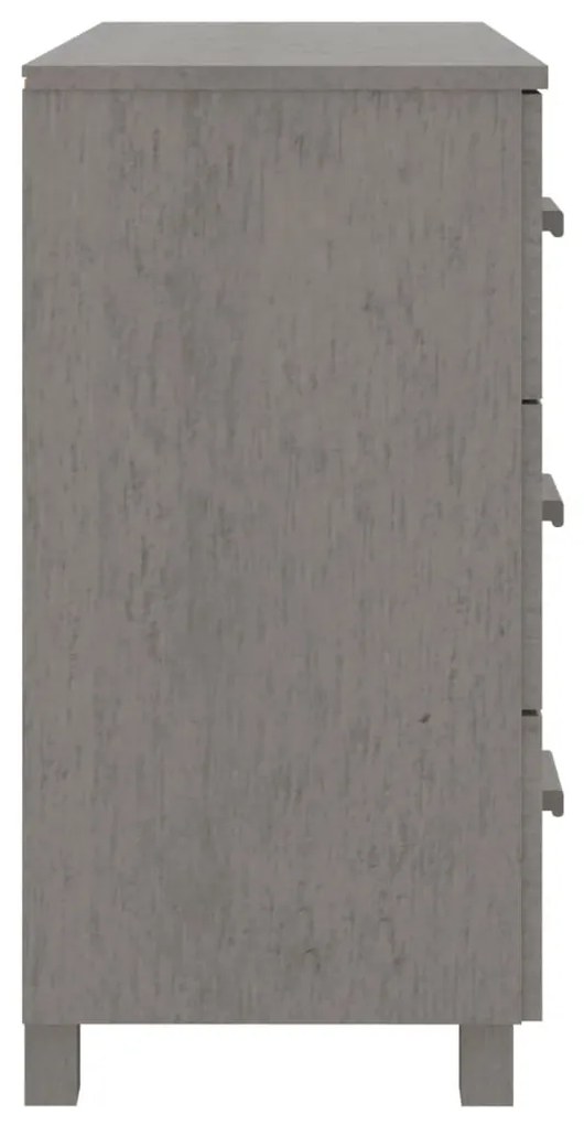 vidaXL Συρταριέρα HAMAR Αν. Γκρι 90 x 40 x 80 εκ. Μασίφ Ξύλο Πεύκου