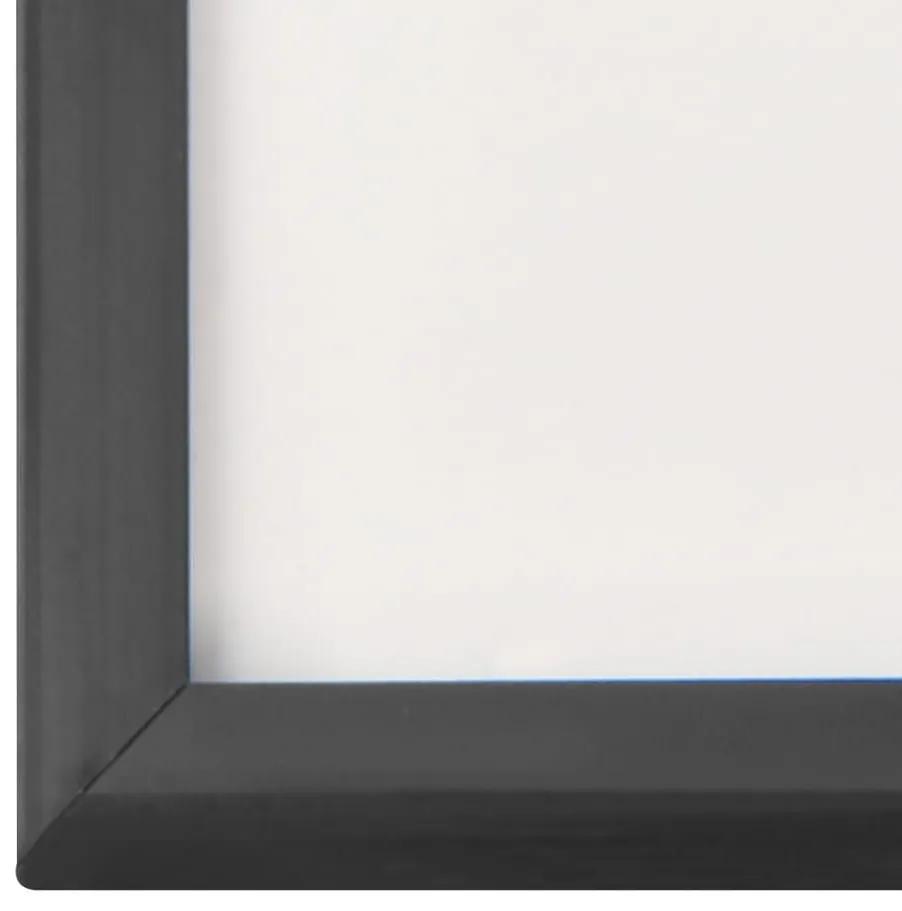 Κορνίζες Κολάζ Επιτραπέζιες 3 τεμ. Μαύρες 21 x 29,7 εκ MDF - Μαύρο