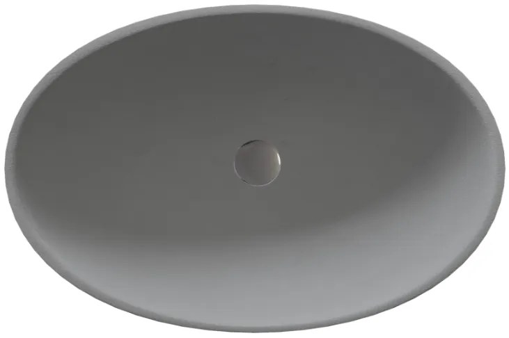 Sanitec Gaia 204 Νιπτήρας Συνθετικός Επικαθήμενος 46,5x15cm Cement