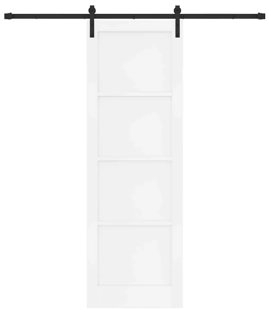 vidaXL Συρόμενη Πόρτα Λευκό και μαύρο 78 x 232 cm