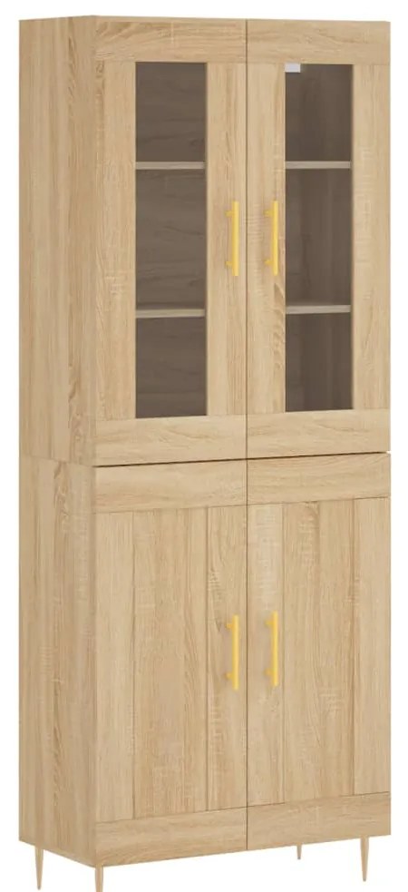 vidaXL Ντουλάπι Sonoma δρυς 69,5 x 34 x 180 εκ. από Επεξεργασμένο Ξύλο