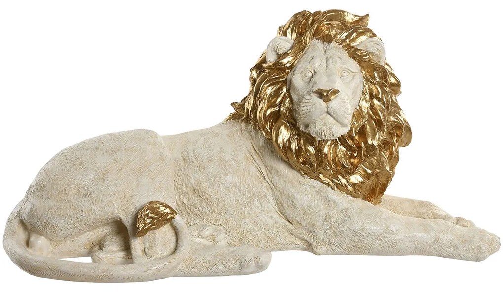 Διακοσμητική Φιγούρα Home ESPRIT Λευκό Χρυσό Λέων 80 x 36 x 39 cm